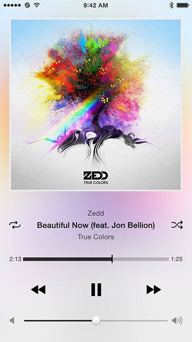 Light music player playing Zedd