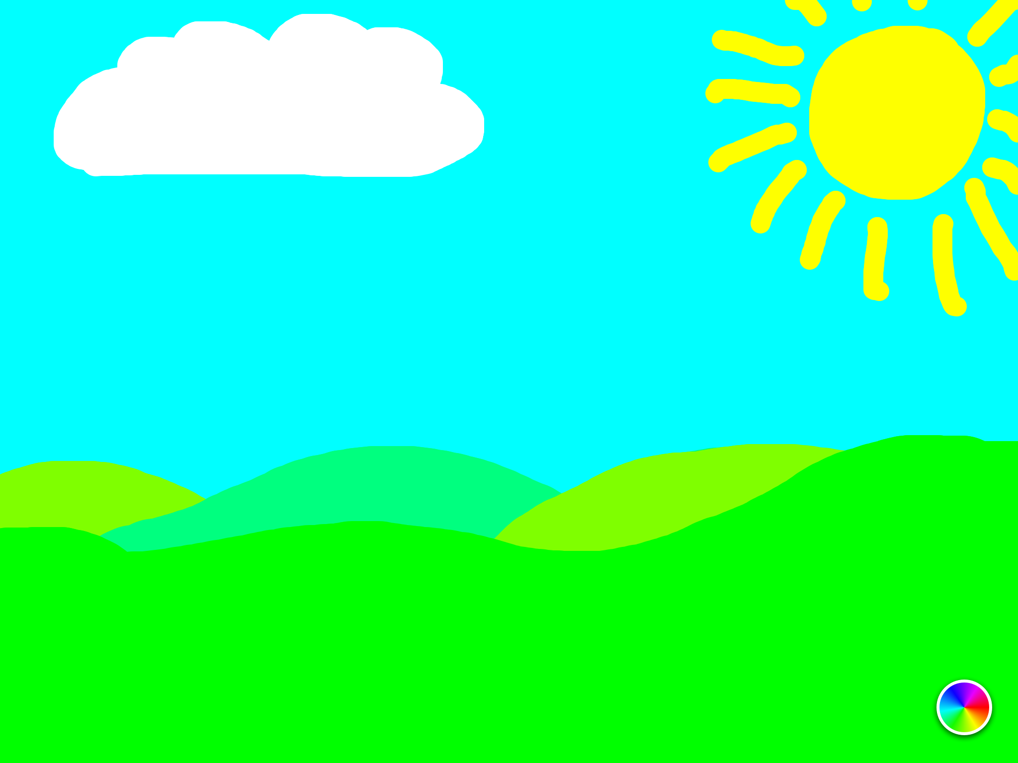 Finished landscape drawing